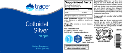 Colloidal Silver, 30 PPM - 8 oz