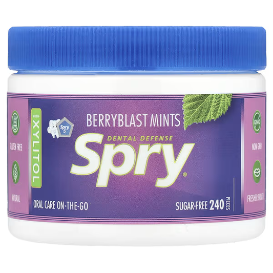 Spry Berryblast Mints with Xylitol, Sugar Free - 240 Pieces